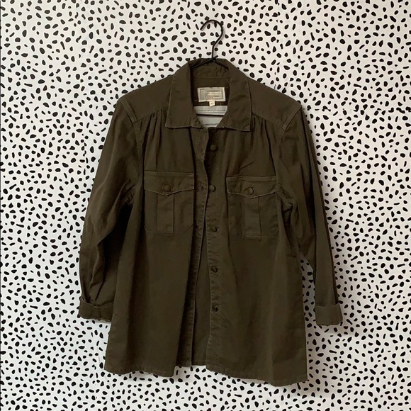 Current/Elliott Tops - Current/Elliott Fleet Olive Green Shirt
